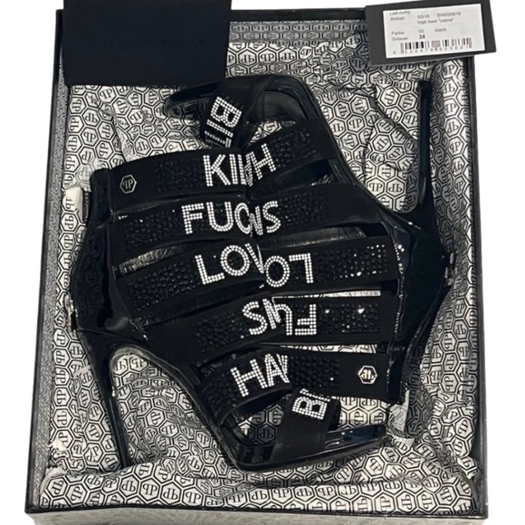 Philipp Plein ‘High Heel Zebra’ Crystal Strap Sandals • Rare 2016 Collection - Picture 6 of 12